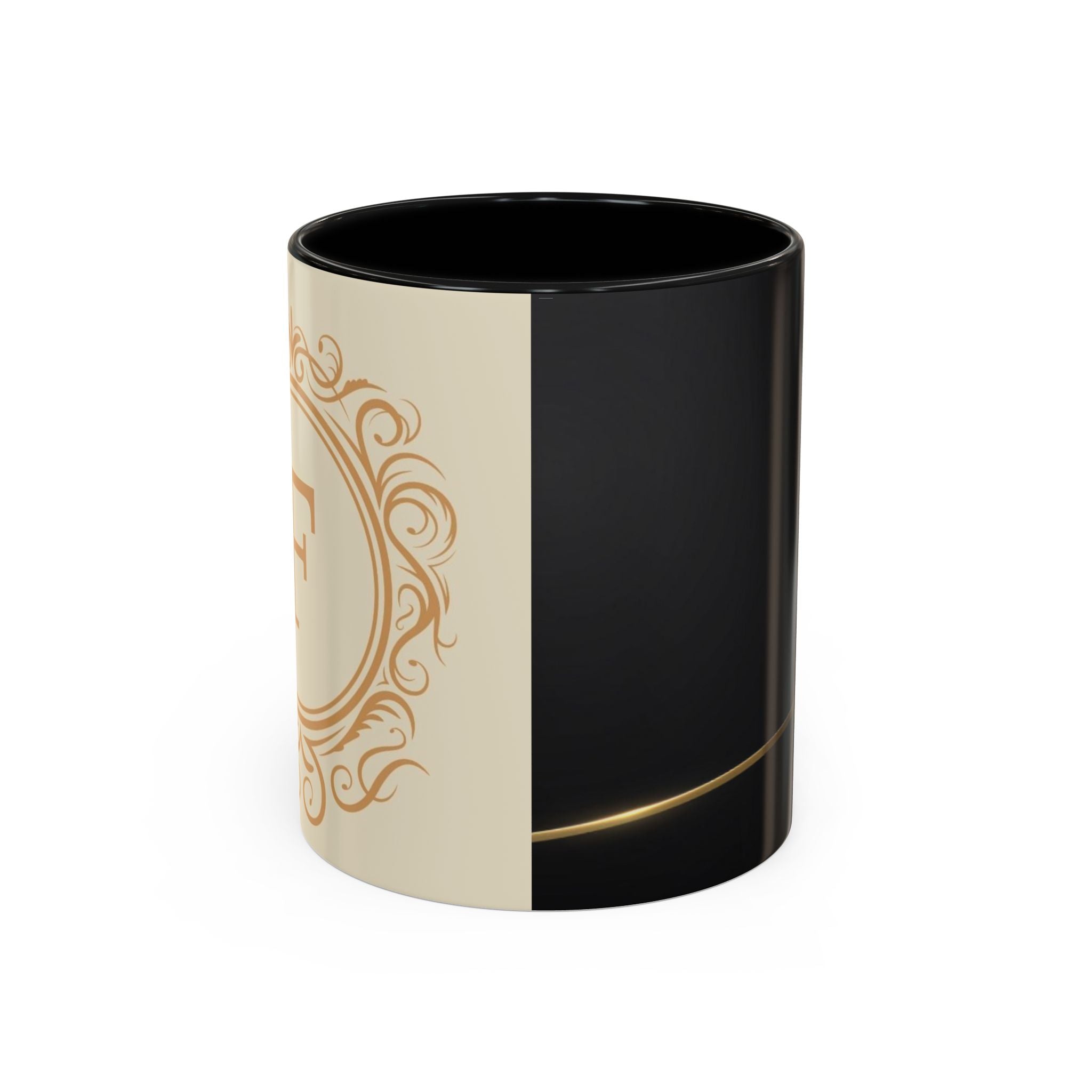 Black aesthetic ceramic mug - glossy finish coffee cup