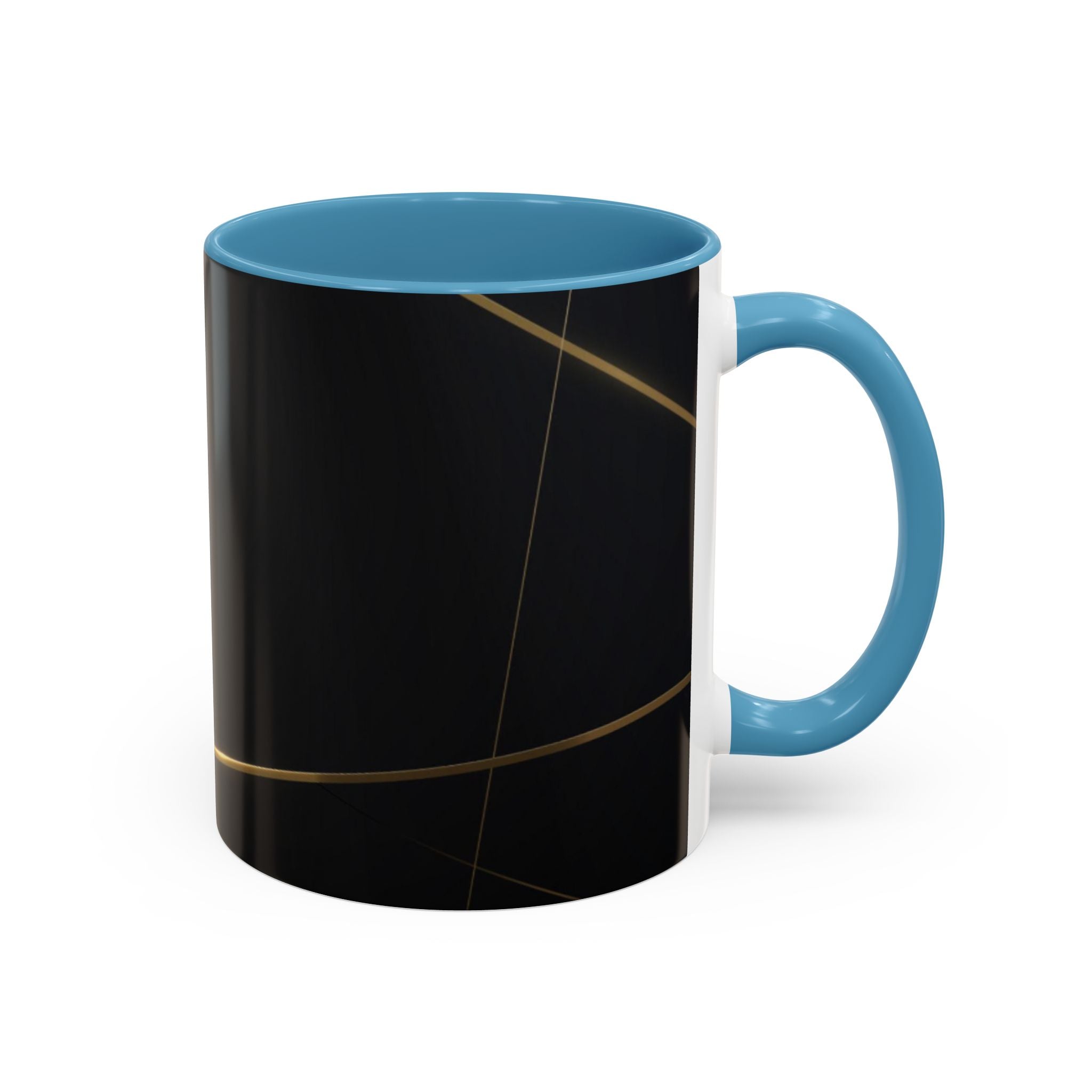 Black aesthetic ceramic mug - glossy finish coffee cup