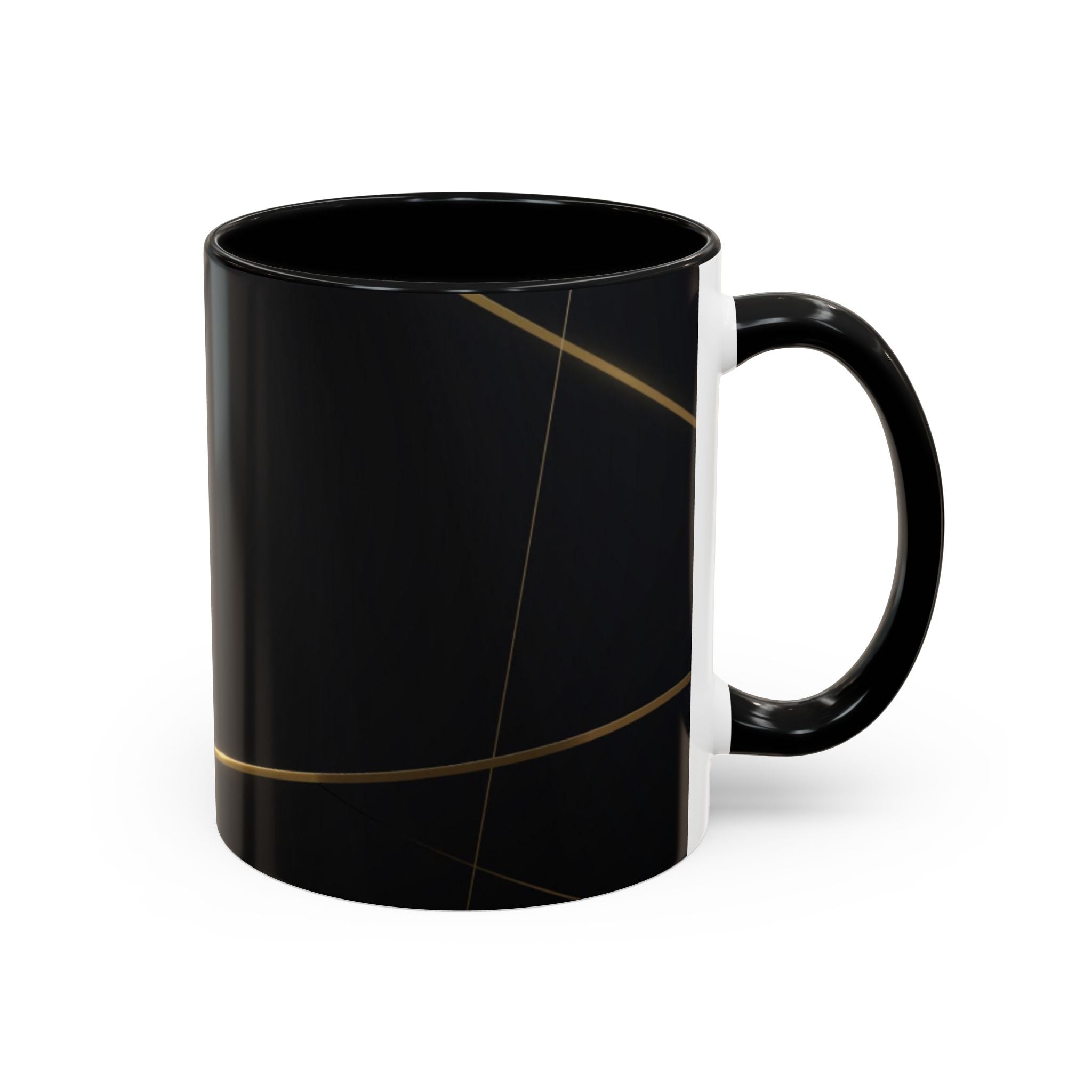 Black aesthetic ceramic mug - glossy finish coffee cup